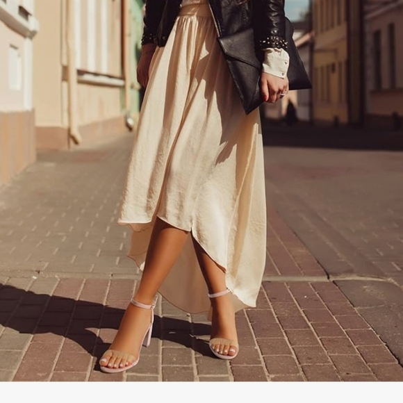 Pink Ankle Strap Block Heels With Clear Toe Strap Size 10 - Picture 6 of 16